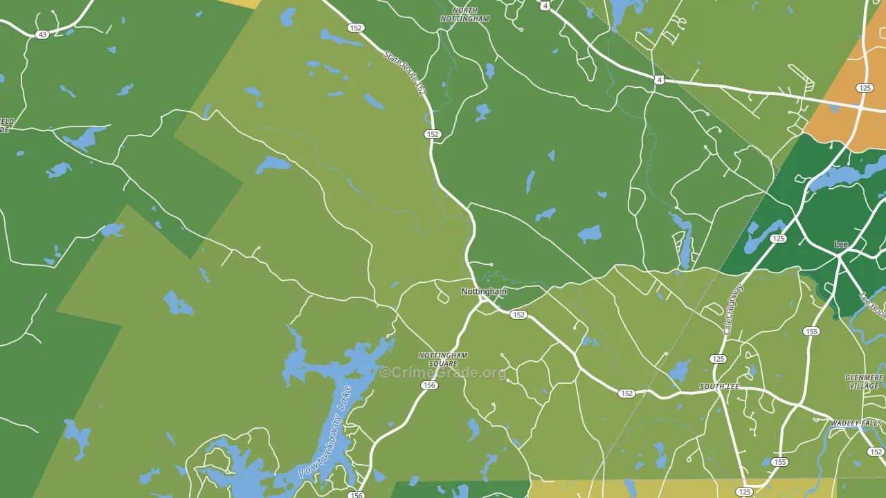 Nottingham, NH Map of Theft Rates