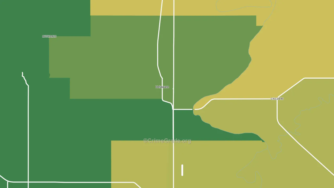 Nowata County, OK Map of Theft Rates