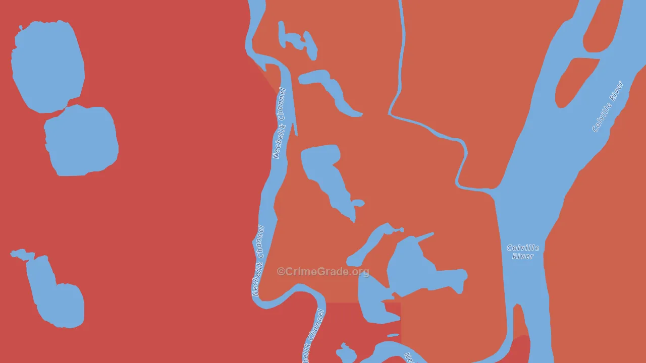 Nuiqsut, AK Map of Theft Rates