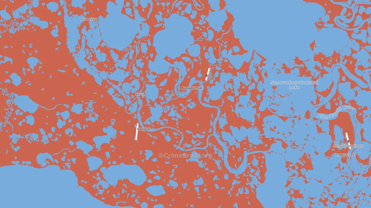 Nunapitchuk, AK Map of Theft Rates