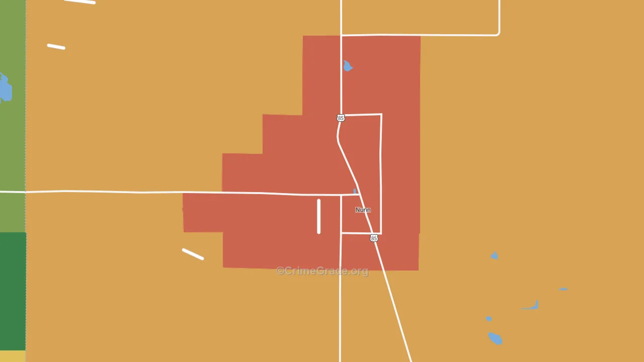 Nunn, CO Map of Theft Rates