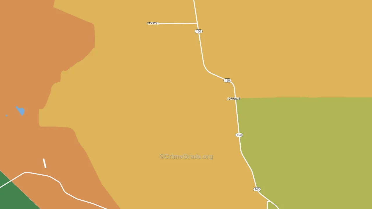 Nye County, NV Map of Theft Rates