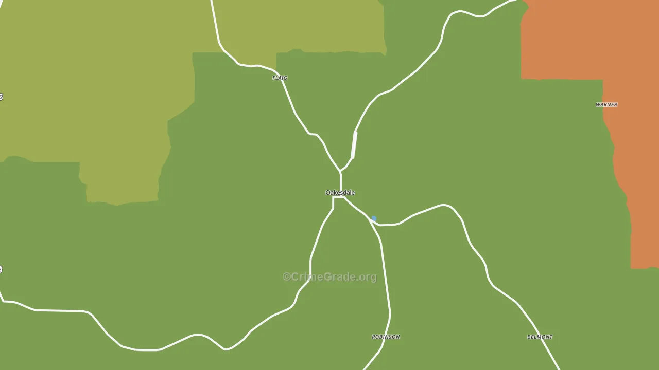 Oakesdale, WA Map of Theft Rates
