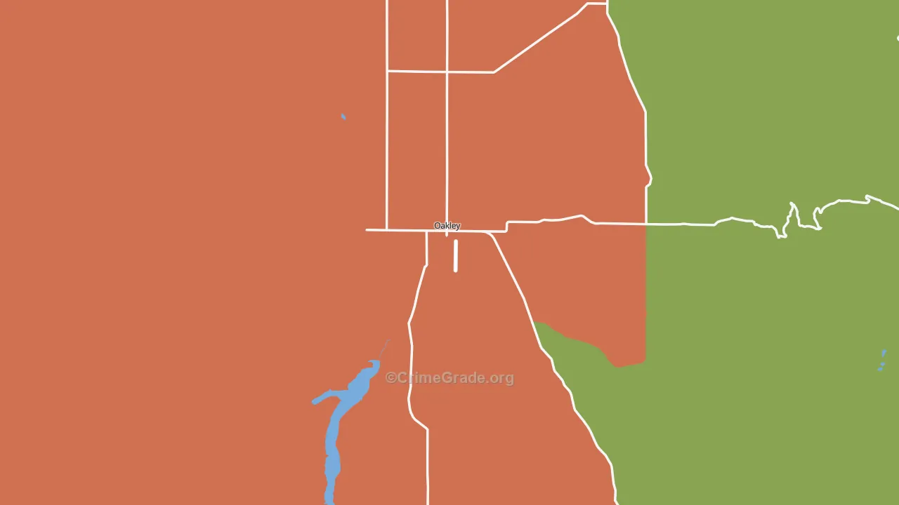 Oakley, ID Map of Theft Rates