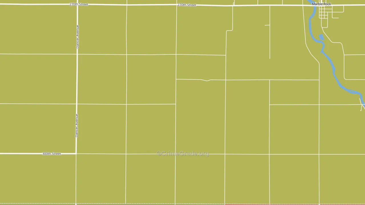 Oakwood, IA Map of Theft Rates