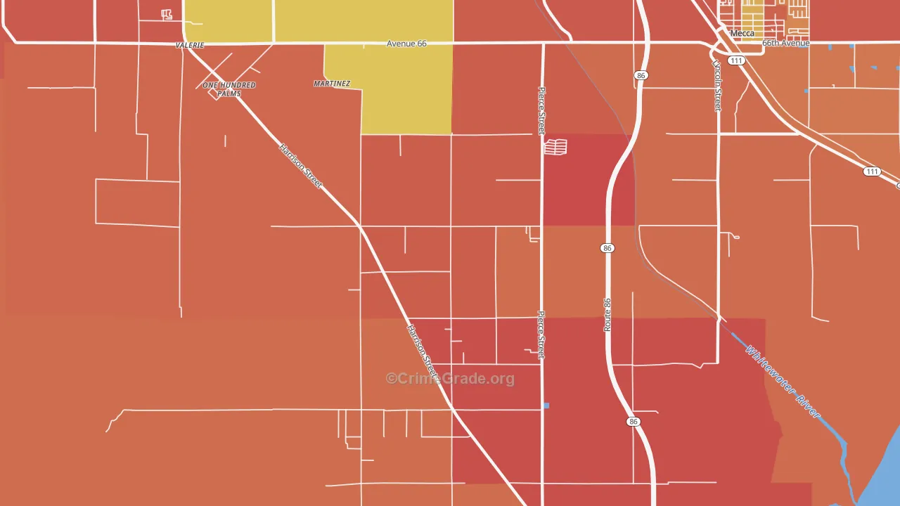 Oasis, CA Map of Theft Rates