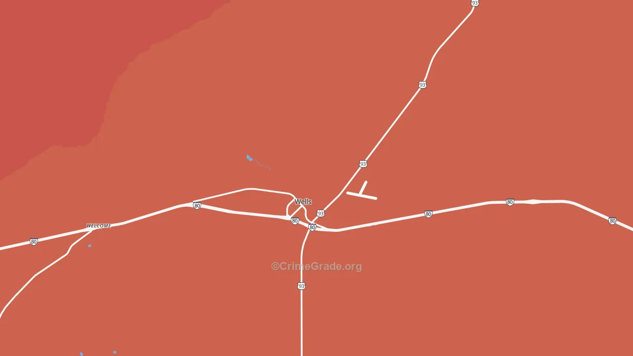 Oasis, NV Map of Theft Rates
