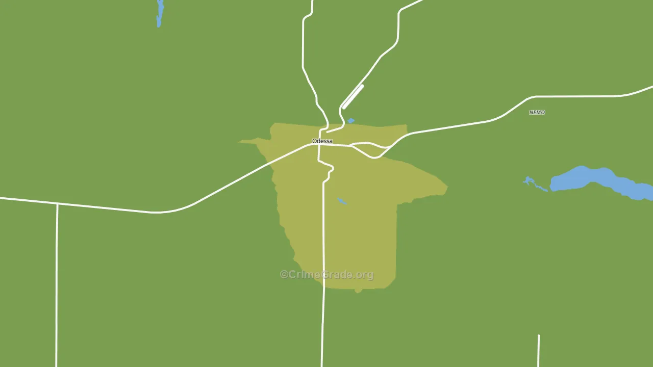 Odessa, WA Map of Theft Rates