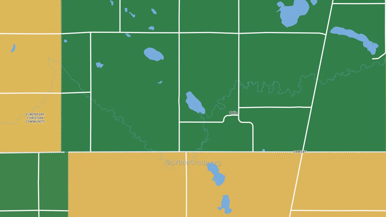 Odin, MN Map of Theft Rates