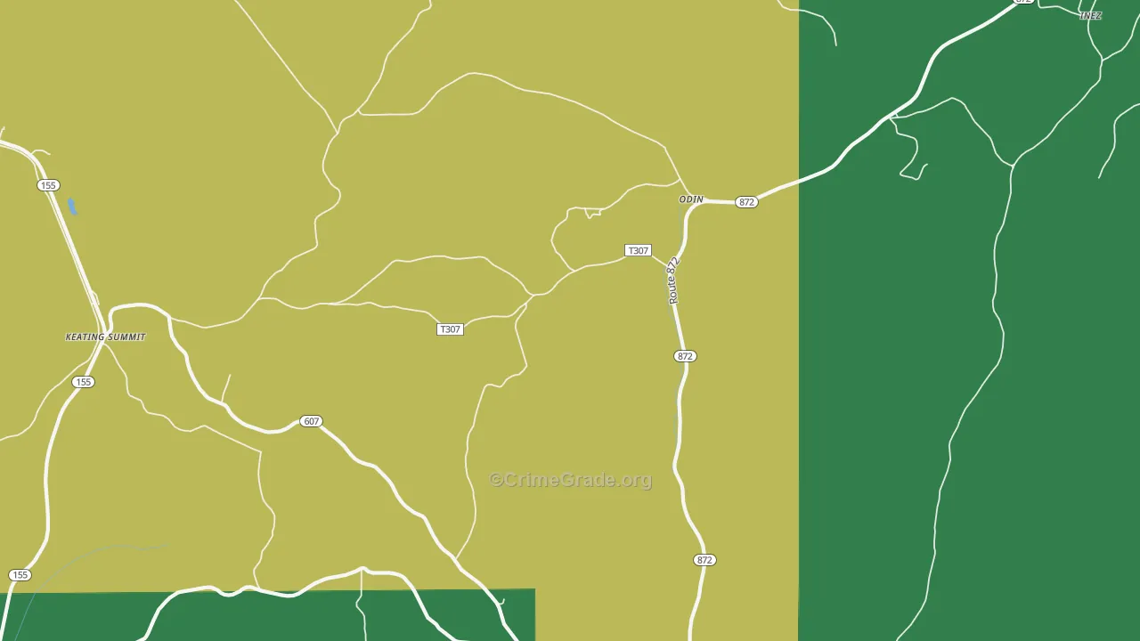 Odin, PA Map of Theft Rates