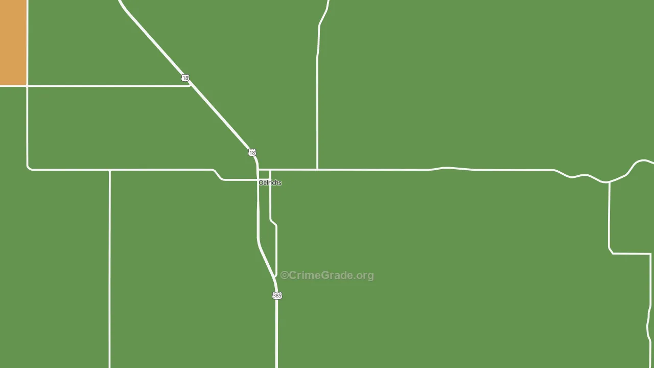 Oelrichs, SD Map of Theft Rates