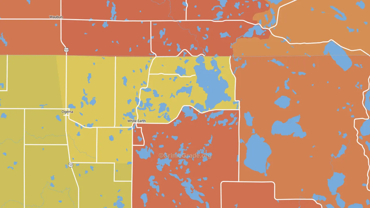 Ogema, MN Map of Theft Rates