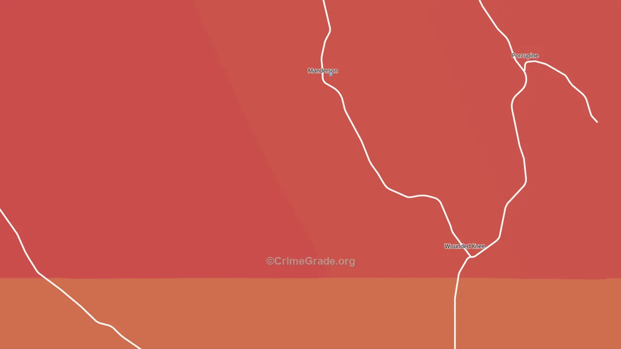 Oglala Lakota County, SD Map of Theft Rates