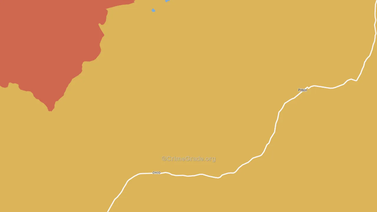 Ohio City, CO Map of Theft Rates