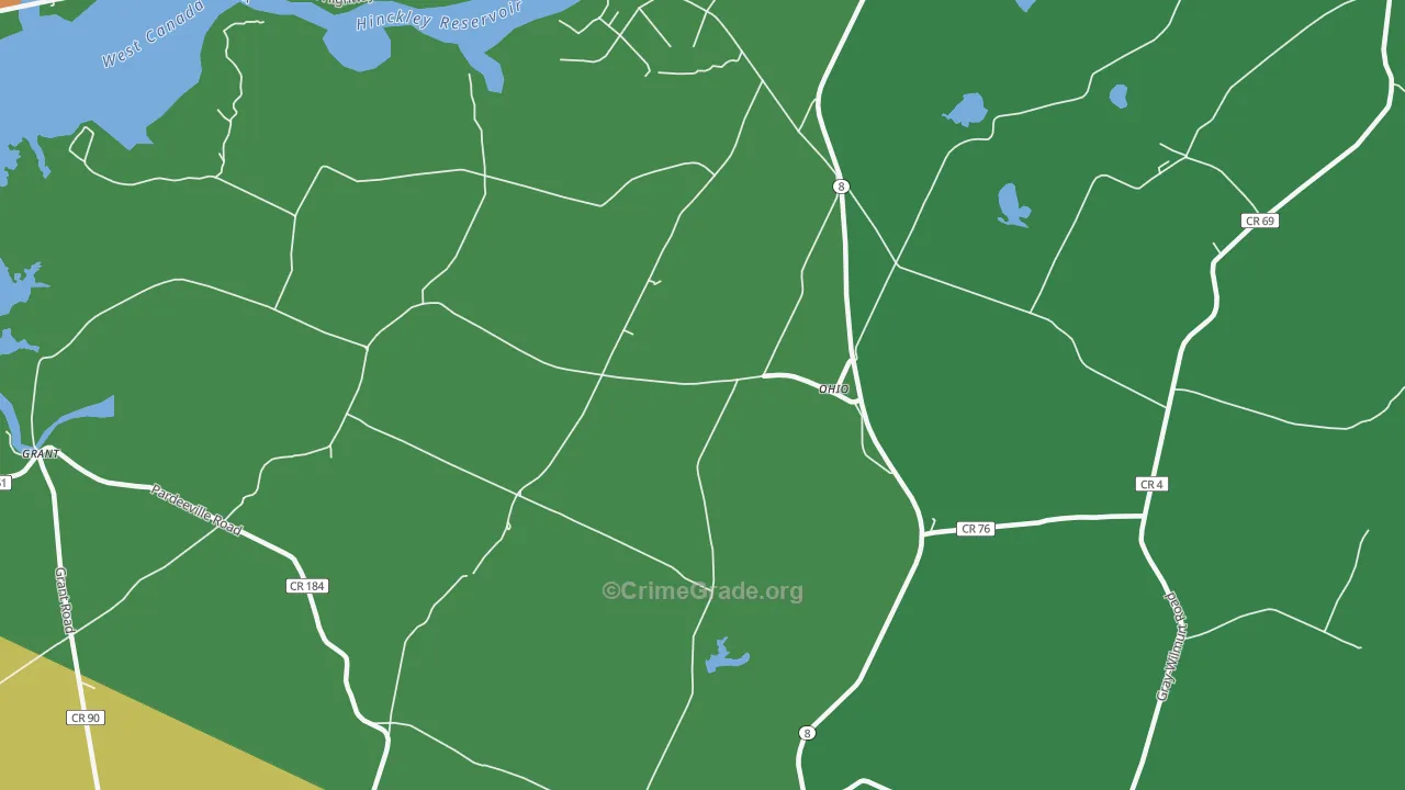 Ohio, NY Map of Theft Rates