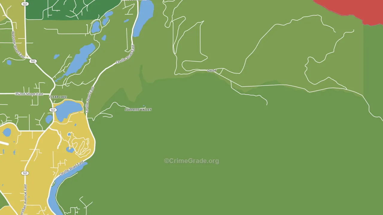 Ohop, WA Map of Theft Rates