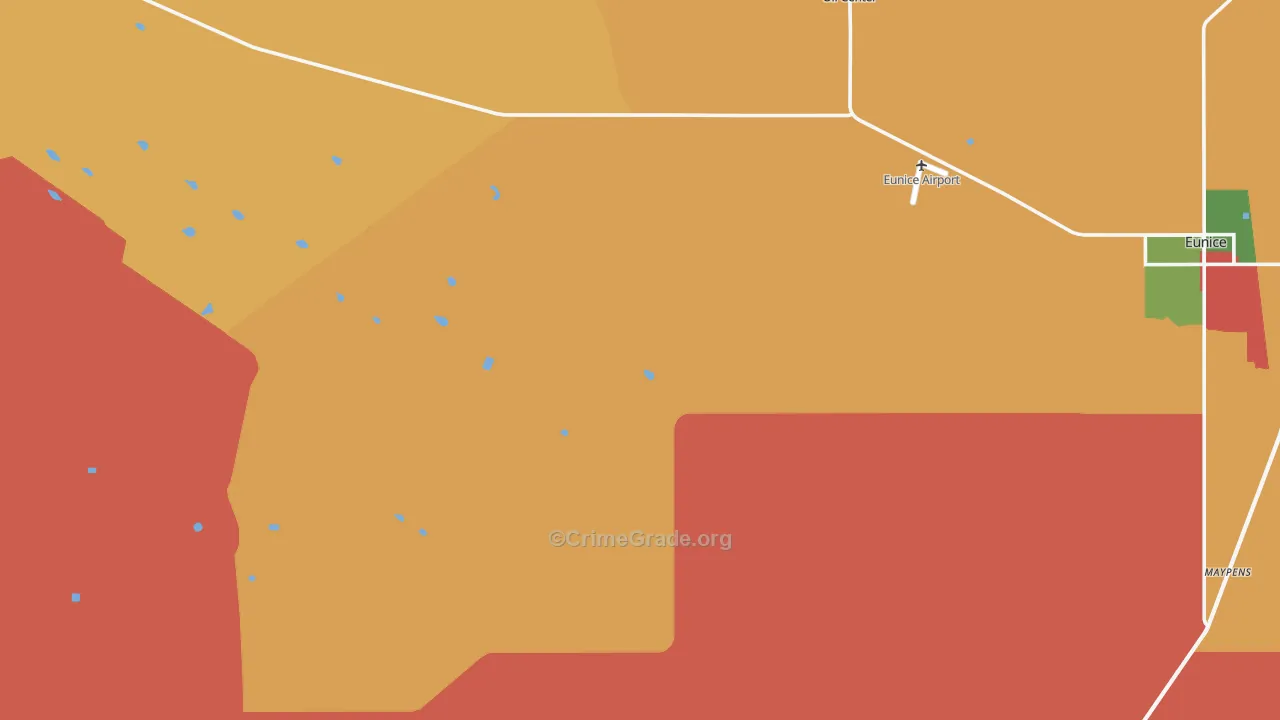 Oil Center, NM Map of Theft Rates