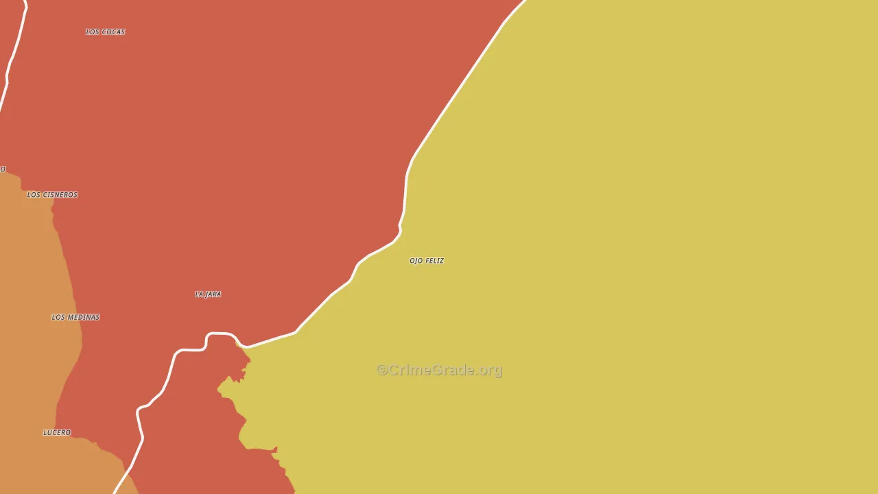 Ojo Feliz, NM Map of Theft Rates