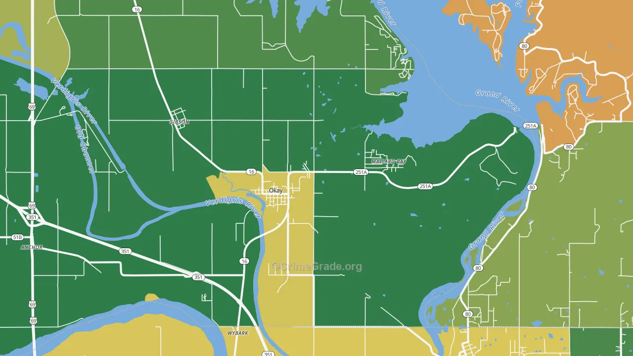 Okay, OK Map of Theft Rates