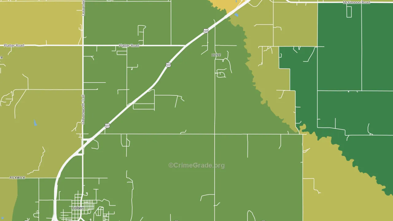 Old Allison, OK Map of Theft Rates