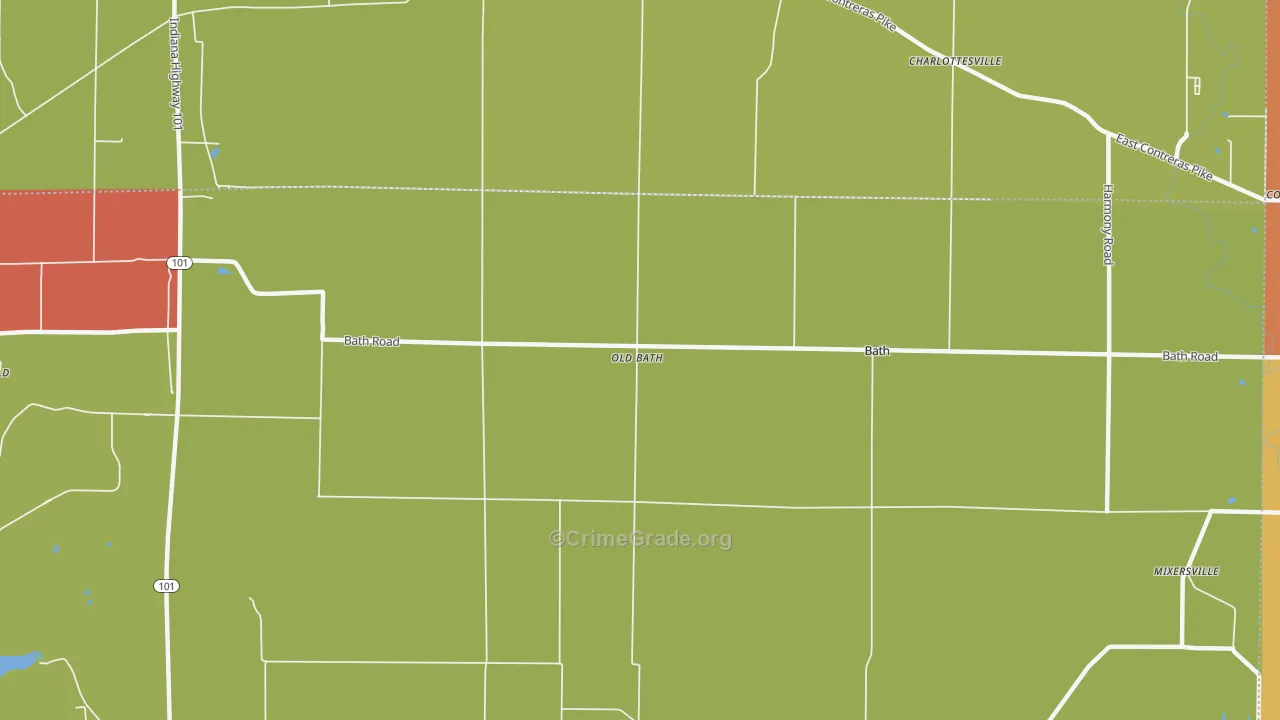 Old Bath, IN Map of Theft Rates