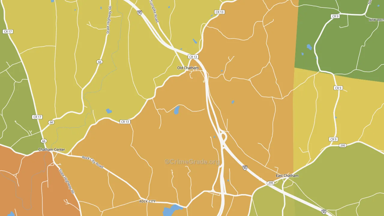Old Chatham, NY Map of Theft Rates