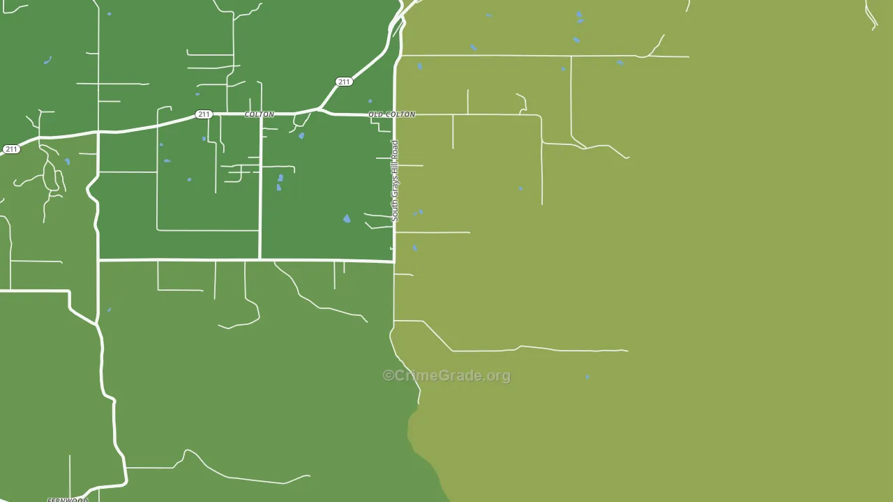 Old Colton, OR Map of Theft Rates