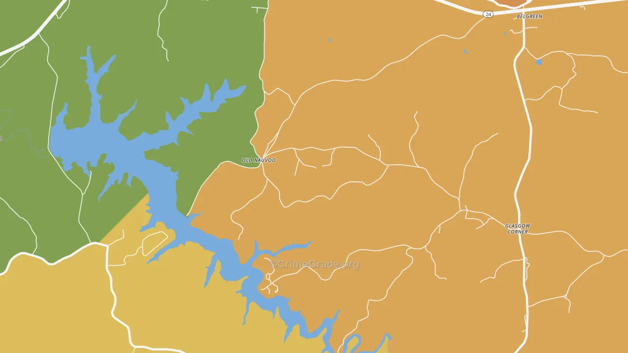 Old Nauvoo, AL Map of Theft Rates