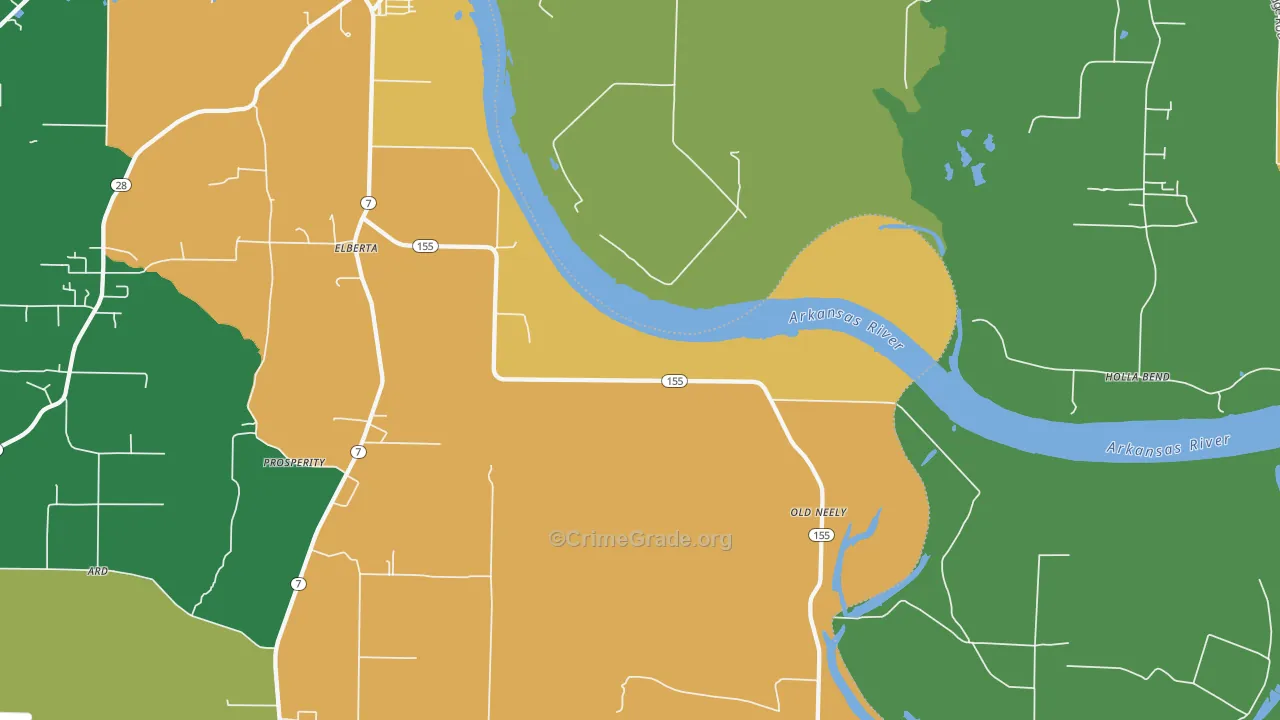 Old Neely, AR Map of Theft Rates