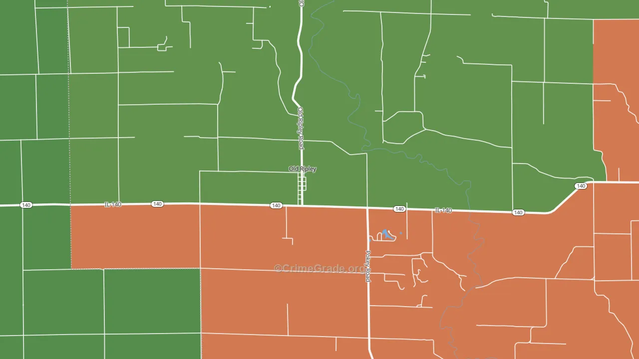 Old Ripley, IL Map of Theft Rates