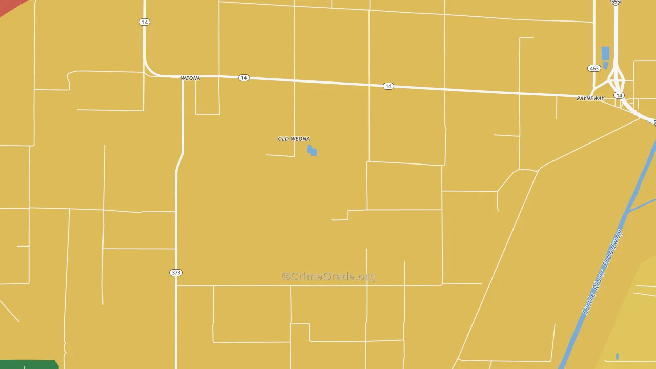 Old Weona, AR Map of Theft Rates