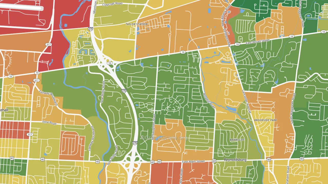 Olde Orchard, Columbus, OH Map of Theft Rates