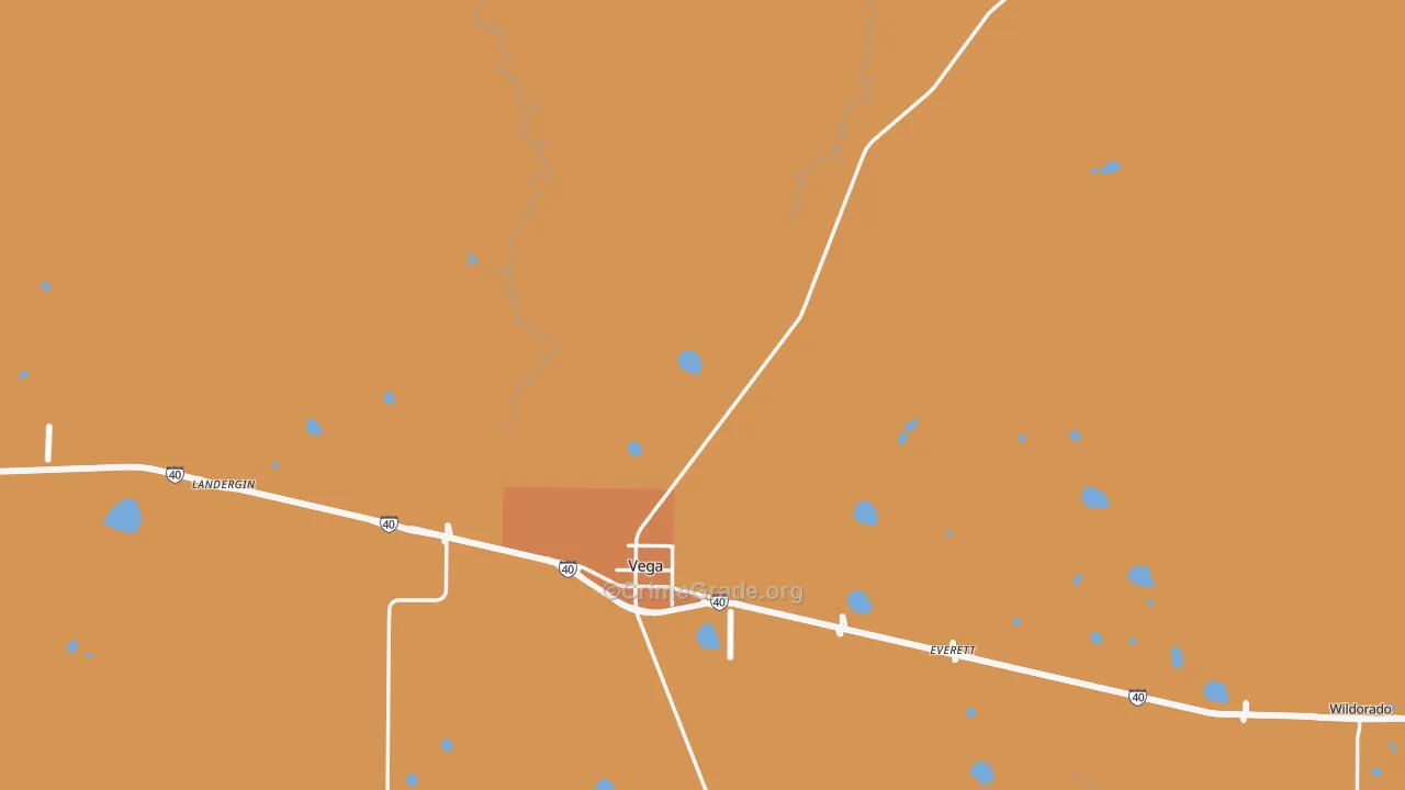 Oldham County, TX Map of Theft Rates