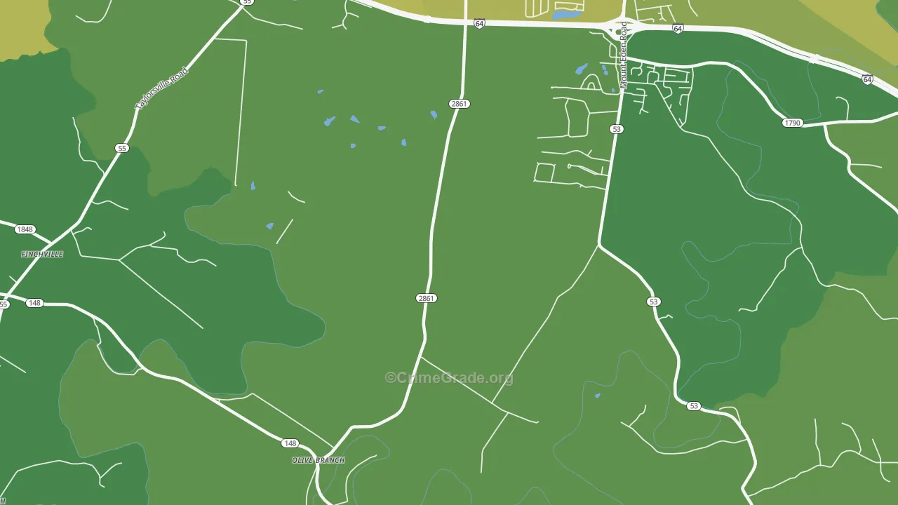Olive Branch, KY Map of Theft Rates