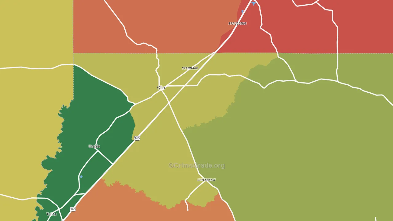 Olla, LA Map of Theft Rates