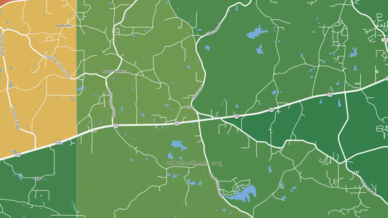Oloh, MS Map of Theft Rates