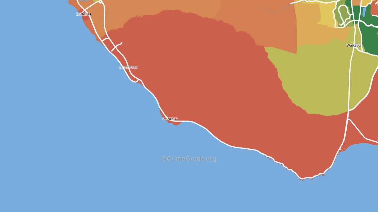 Olowalu, HI Map of Theft Rates