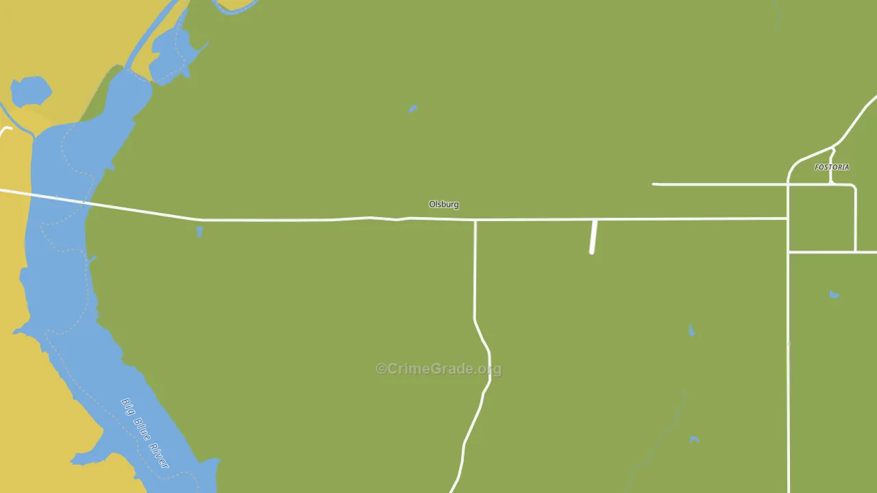 Olsburg, KS Map of Theft Rates