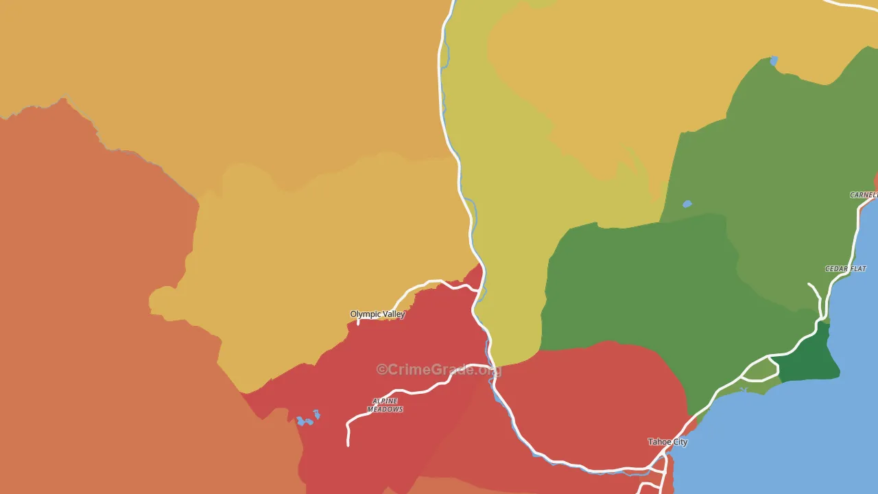 Olympic Valley, CA Map of Theft Rates