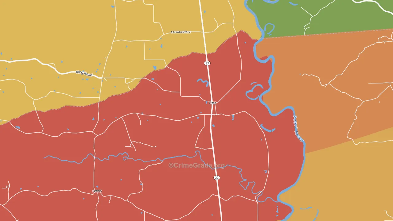 Oma, MS Map of Theft Rates