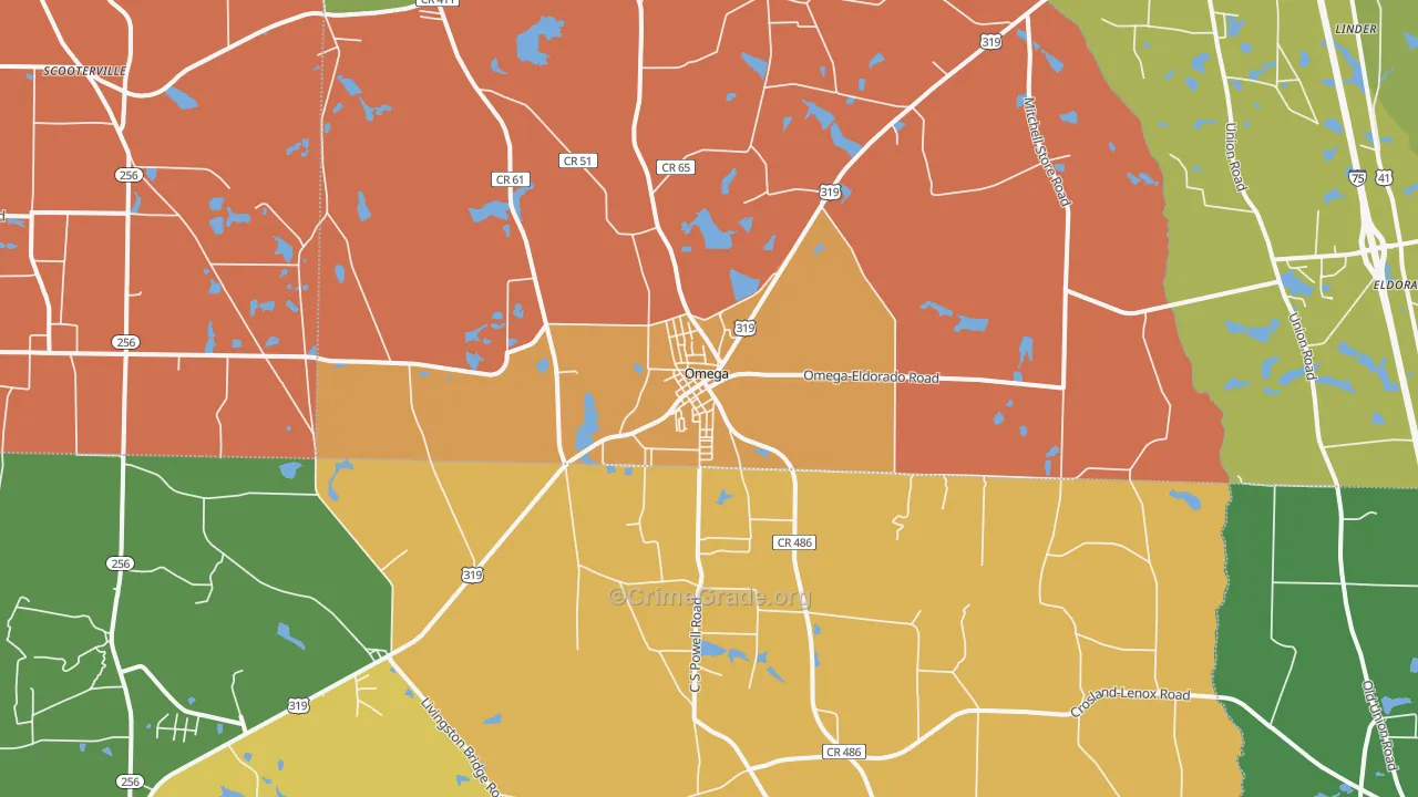 Omega, GA Map of Theft Rates