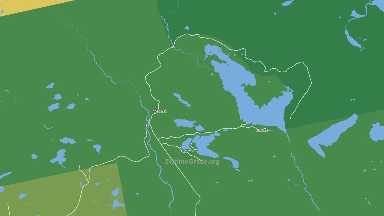 Onawa, ME Map of Theft Rates