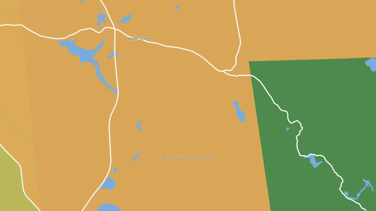 Onchiota, NY Map of Theft Rates