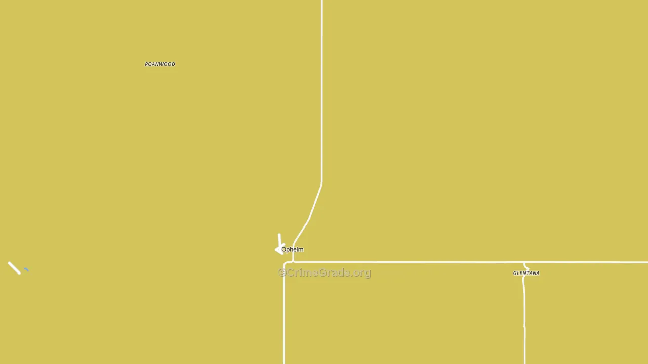 Opheim, MT Map of Theft Rates