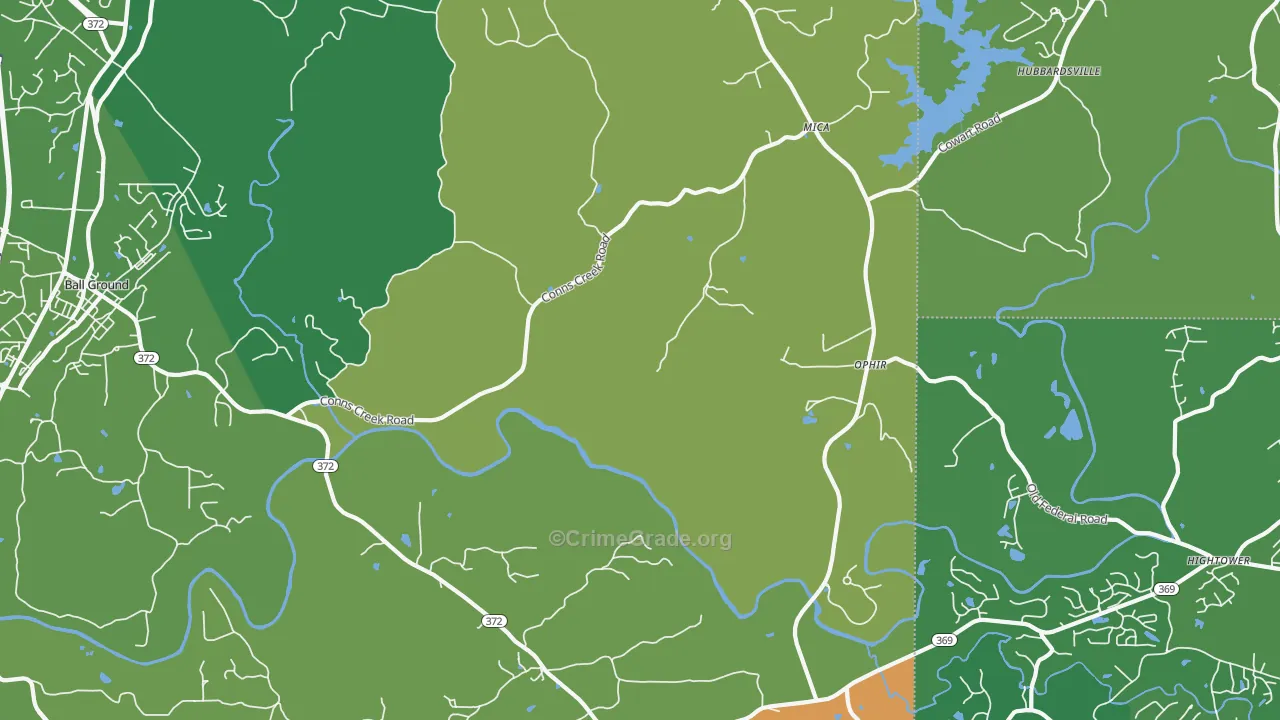 Ophir, GA Map of Theft Rates