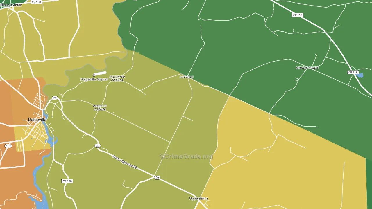 Oppenheim, NY Map of Theft Rates