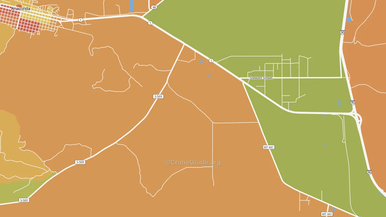 Opportunity, MT Map of Theft Rates