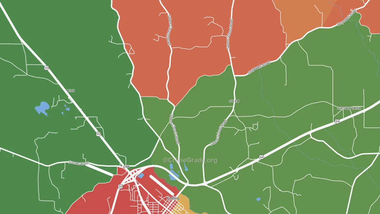 Ora, MS Map of Theft Rates