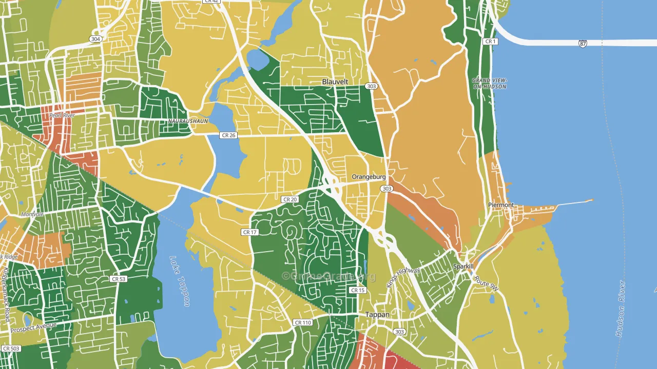 Orangeburg, NY Map of Theft Rates