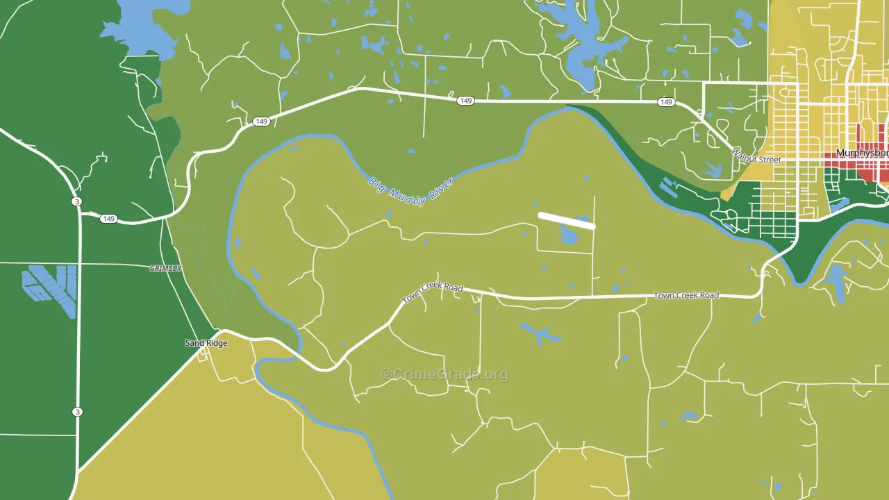 Oraville, IL Map of Theft Rates